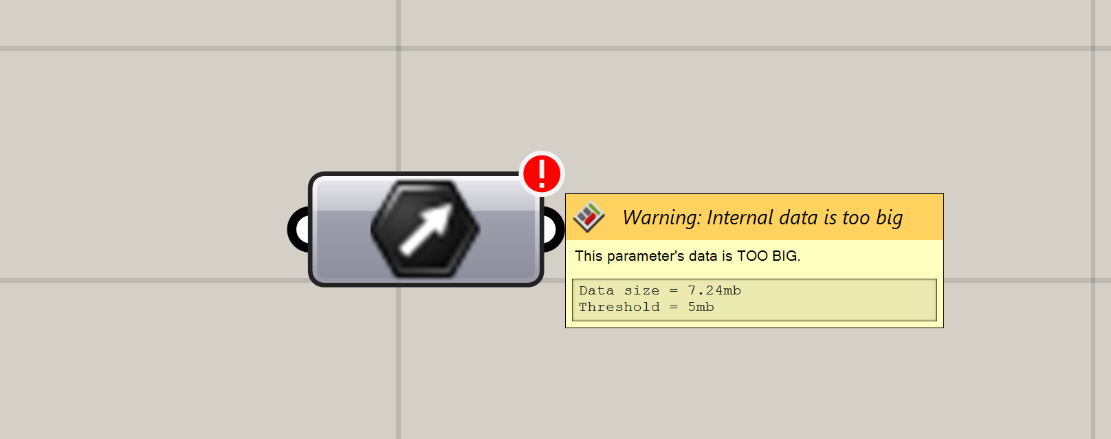 Parameter warning